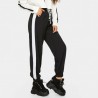 2019 Otoo de las mujeres pantalones de chndal de Criss-cross Jogger pantalones lado a rayas de la