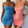 De encaje plisado Sexy vestido de verano vestido de las mujeres Vestidos Bodycon sin espalda Mujer f