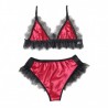 Three point Satin bra set