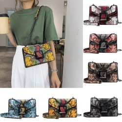 Nuevo y elegante bolso de hombro para mujer bandolera Simple salvaje para nias estampado de serpi