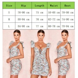 Dresses for Summer, Women Sexy Sleeveless V Neck Draped Flower Print Bodycon Club Party Mini Dress hollow out Strappy