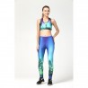 Sexy 3D Impresin Digital Galaxy bosque Leggings y chaleco sujetador conjunto mujeres Fitness pantal