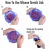 Silicone stretch lids