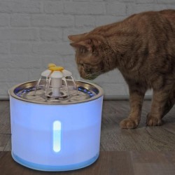 24L fuente de agua automtica para perros gatos con luz LED dispensador para mascotas fuente de agu