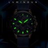 Reloj de pulsera LIGE a la moda de lujo para hombre reloj de cuarzo reloj azul crongrafo deporti