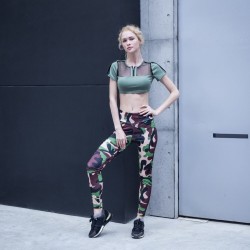 Camuflaje anti celulitis leggings fitness moda alta cintura sexy gtico de talla grande deporte legg