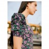 Novedad de 2020 Vestido de verano marchito con cuello cuadrado y flores vintage para mujer vestid