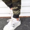 AOSHENG 2019 nuevo camuflaje Joggers mujeres Pantalones de chndal Harem Camo Pantalones con cordn