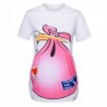 Tops de enfermera camiseta maternidad lindo patrn divertido estampado de manga corta Casual camise