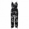 2019 verano estampado Floral mujer bohemios monos con hendidura Sexy Cross Back seoras Bodysuit con