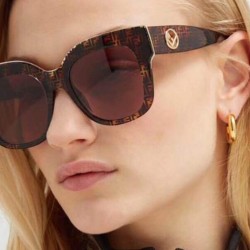 Modernas gafas de sol de lujo con degradado redondo para mujer gafas de sol Retro con montura clsi