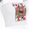 Sweetown Sexy Off Shoulder Strapless Boob Tube Top Streetwear White Card Embroidery Summer Bralette