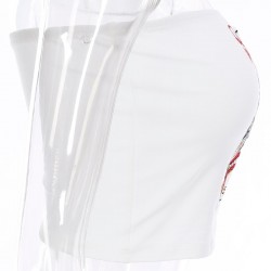 Sweetown Sexy Off Shoulder Strapless Boob Tube Top Streetwear White Card Embroidery Summer Bralette