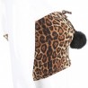 Sweetpropio leopardo impreso tubo Tops mujeres lindo Sexy sin tirantes Crop Top con bola de pelo ver