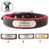 Duopi Soft Leather Personalized Solid Dog Collars Custom DIY Cat Puppy Pet Name ID Collar Free Engra