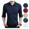 New Men Casual  Shirt Cotton Male  high Quality Plaid Mens Dress Shirts Long Sleeve