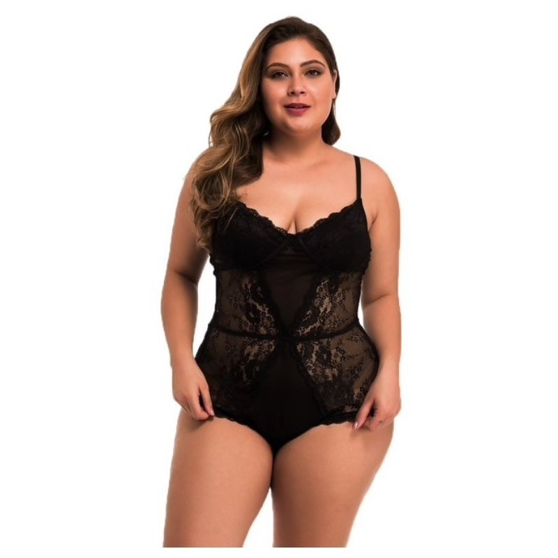 Plus Size Black Bodysuit