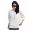 European and American womens wild grid hole t-shirt long - sleeved solid colour sets