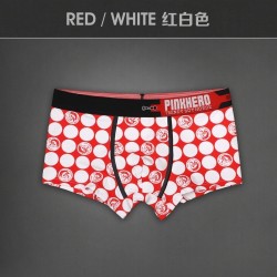 PINK HEROES Fashion Mens Boxers roupa interior dos homens boxer Shorts Sexy mens Underwear boxersho