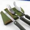 Camping dishes titanium camping cookware folding knife spoon fork utensils for a picnic hike travel