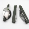 Camping dishes titanium camping cookware folding knife spoon fork utensils for a picnic hike travel