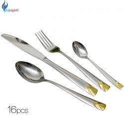 Mirror polish 16 pcs stainless steel tableware set dinnerware cutlery set home kitchen dinner knives