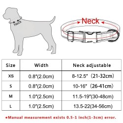 Collar de perro personalizado grabado o bordado collares de cachorro macho hembra