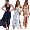 2018 nuevo vestido de fiesta maxivestido sin mangas con estampado Floral bohemio para mujer