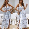 2018 nuevo vestido de fiesta maxivestido sin mangas con estampado Floral bohemio para mujer