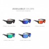 KDEAM de pesca gafas de sol hombres deporte TR90 marco polarizado reflectante capa lente 5 colores m