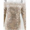 IHOT  women clothing Long sleeve off shoulder lace embroidery patchwork tunic party elegant ladies