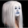 Mscara asustadiza Halloween Toothy Zombie novia con blanco mscara del fantasma del Horror del pelo