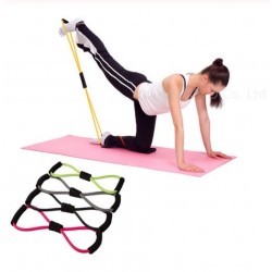 Equipo de la aptitud entrenamiento de resistencia bandas tubo del ejercicio del entrenamiento Yoga 8