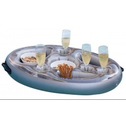 Piscina spa jacuzzi bandeja de bebida piscina inflable flotante estante para alimentos