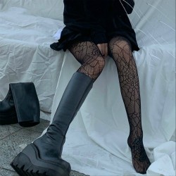 Gothic Tights Woman Underwear Party Clubwear Sexy Stockings Street Gothic Hosiery Plus Size Women Mesh Fishnet Pantyhose