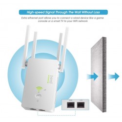 1200Mbps Wireless Wifi Repeater Router Dual Band 2.4G&5G Signal Booster Powerline Long Range Wifi Extender Powerline Adapter