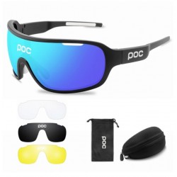 4 Lens POC Cycling Sunglasses Outdoor Eyewear Men Women Cycling Glasses