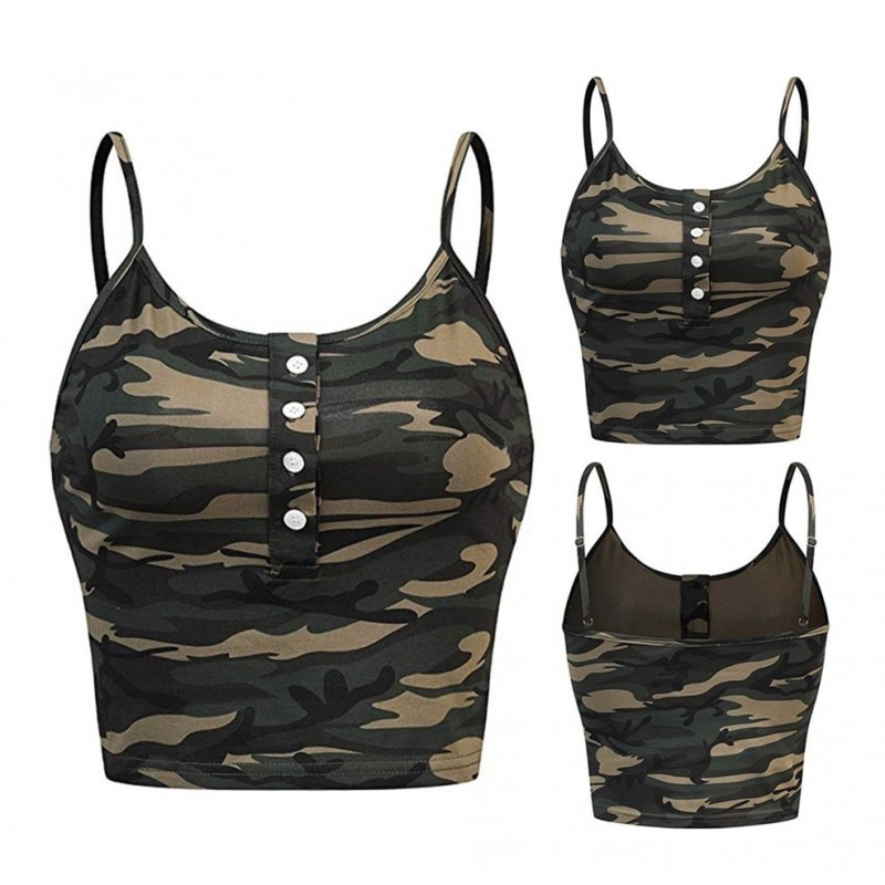 Women Casual Army Camouflage tops