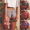 Women's  Cage Back Panties Lace Mesh Perspective Wave Shape Bow Underwear for Ladies