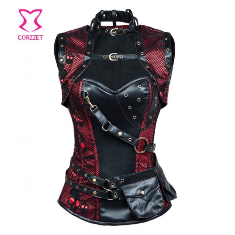 ed / Black Skull Steel Boned Gothic Corset Steampunk Corsets And Bustiers Sexy Korset Plus Size Corselete Feminino Espartilhos