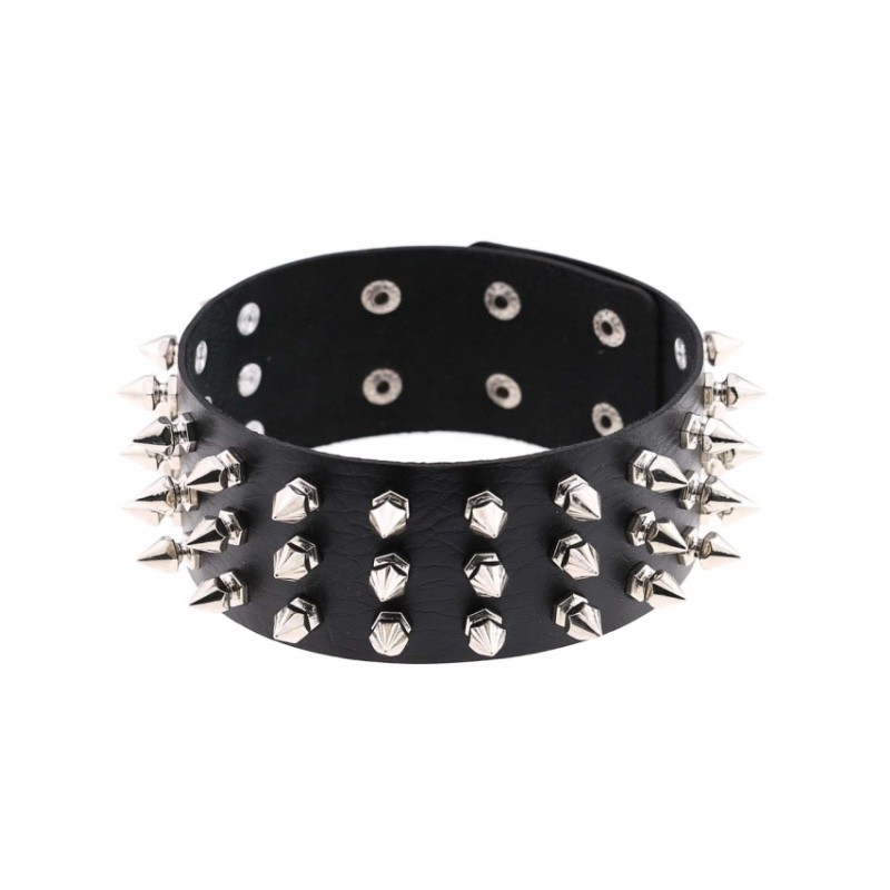 Goth Punk Rock Spike Rivet Choker Collar For Women Steampunk Pentagram Necklace Emo Neck Strap Chocker Gothic Accessories