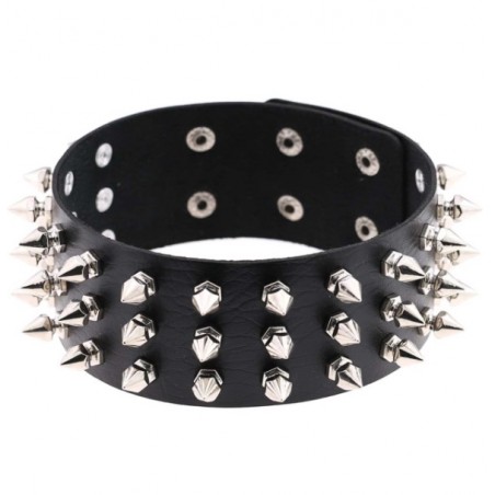 Goth Punk Rock Spike Rivet Choker Collar For Women Steampunk Pentagram Necklace Emo Neck Strap Chocker Gothic Accessories