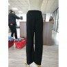 MissKoKo Apparel Black Brief Single Breasted Vintage Women Bottoms Spring Female Wide Leg Pant Side