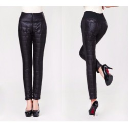 Women Formal Pants Winter High Waisted Outer Wear female Fashion Slim Warm Thick Down Pants Tro