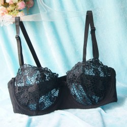 Ladies Secret New Embroidery Lace Women Bra Mesh Brassiere Bralette Push Up Underwear Lingerie A B C