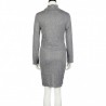 New Winter Autumn Dress Women 2017 Long Sleeve Sexy Party Gray Knitted Dress Casual Bodycon Dress Ve