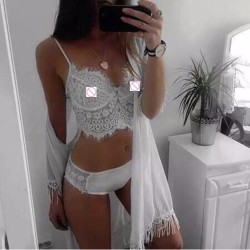 Feitong Teddy Lingeries Sexy Intimates Women Lace Briefs Underwear Set Club Nightwear Lingerie Solid