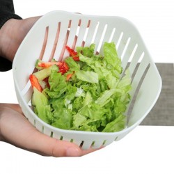 60 Seconds Salad Cutter Bowl Wave Shape Easy Salad Maker Kitchen Tools Fruit Vegetable Chopper Cutte