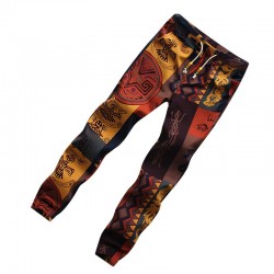 drawstring gecko pattern print narrow feet men's jogger pants