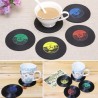 vinyl record drink coasters